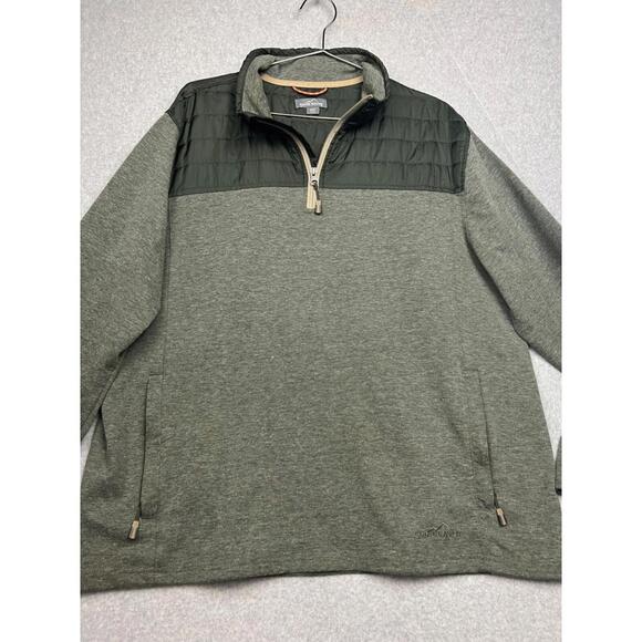 Eddie Bauer Quilted Pullover Sweatshirt Jacket Mens Size XL Outdoor Causal - Picture 2 of 11